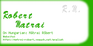 robert matrai business card